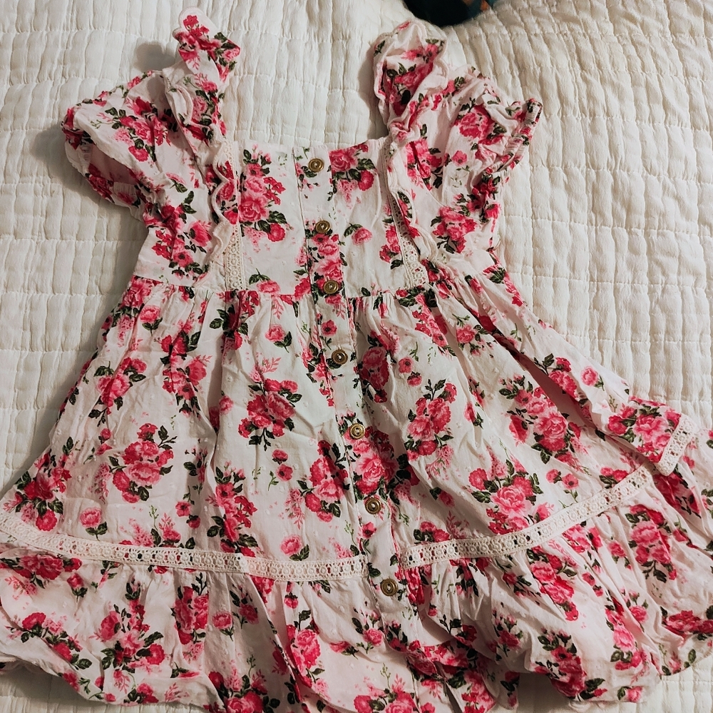 Cupcakes And Cashmere Linen Cotton Dress, Toddler 3t